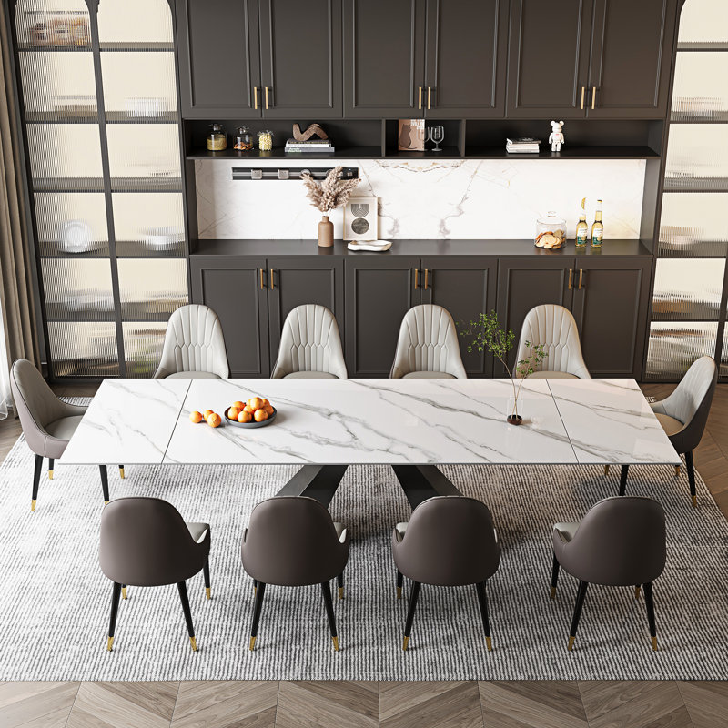 Ivy Bronx Joceline Extendable Sintered Stone Dining Table